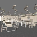 modern library 3d model