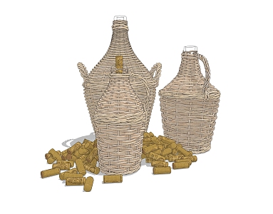 Rattan Kettle 3d model