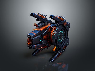 Sci-fi Weapon Drone Sci-fi Mecha Sci-fi Drone Future Weapon Sci-fi Equipment Concept Weapon 3d model