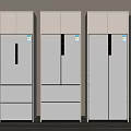 Modern White Refrigerators and Freezers Collection with Door and Drawer Design