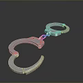 Silver Metal Handcuffs With Reflective Surface Closed Design For Daily Household Use