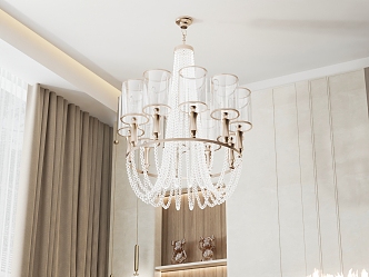 Light Luxury Crystal Chandelier 3d model