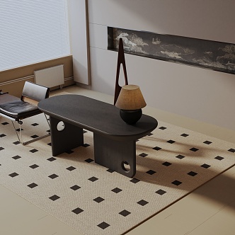 Modern dining table 3d model