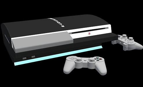 Modern game console 3d model