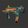 Orange and Blue 785 Toy Blaster with Modern Design and Ergonomic Grip