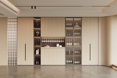 Modern Wine Cabinet 3d model