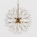 Modern Elegant Dandelion Shaped Golden Chandelier With Crystal Decorations And Branch Like Structure