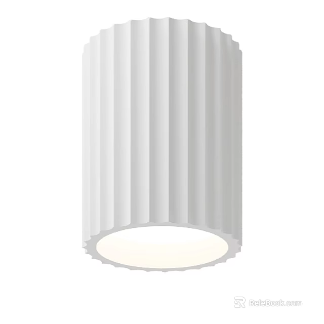 Modern White Downlight Spotlight With Striped Design For Home Interior Lighting 3d model