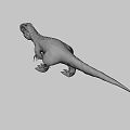 Realistic Reptile T Rex 3D Model With Sharp Teeth And Open Mouth 3d model