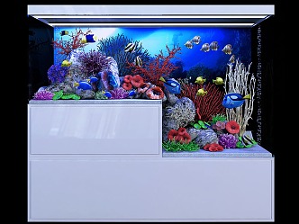 Fish Tank Aquarium Tropical Fish Coral Reef 3d model