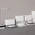 Modern sweeping robot sweeper 3d model