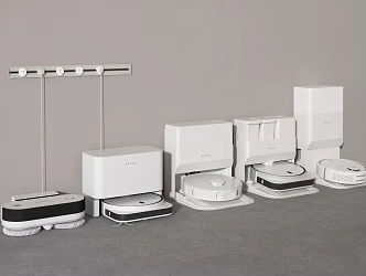 Modern sweeping robot sweeper 3d model