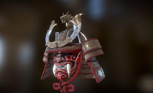 Weapon Samurai Helmet 3d model