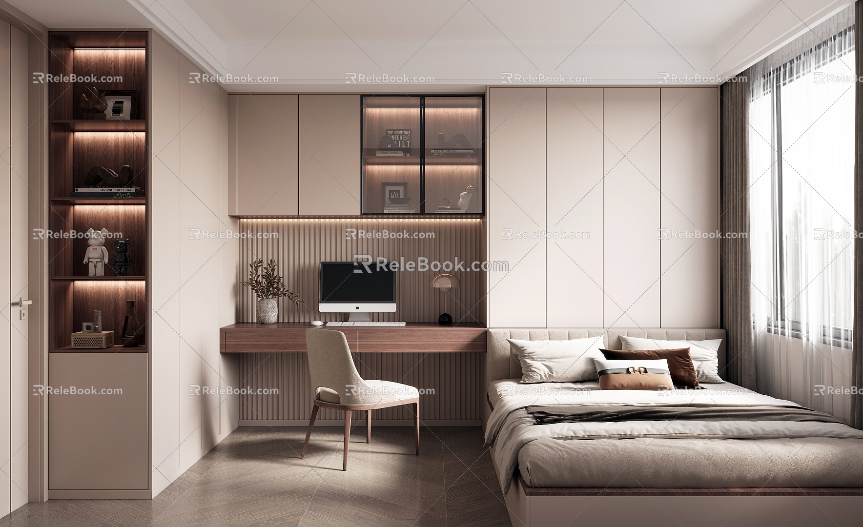 Modern Bedroom Tatami 3d model