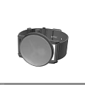 Simple Black Minimalist Watch With Leather Strap And Round Dial Design View