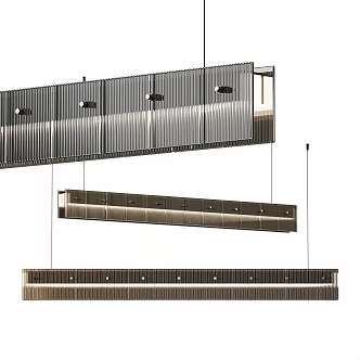 Modern metal disc chandelier 3d model