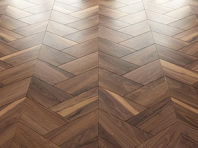 Herringbone Pattern Wooden Flooring With Natural Wood Grain And Warm Brown Tones For Interior Spaces 3d model