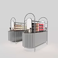 Modern Shopping Mall Counter With Stainless Steel Frame And Open Product Display Racks