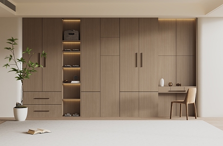 Modern Wardrobe Modern Light Luxury Wardrobe Modern Bedroom Wardrobe Cloakroom Wardrobe Finished Wardrobe 3d model