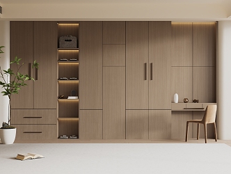 Modern Wardrobe Modern Light Luxury Wardrobe Modern Bedroom Wardrobe Cloakroom Wardrobe Finished Wardrobe 3d model