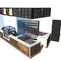 Original Cut Steak Reception Counter Featuring Display Case And Menu Board 3d model