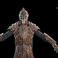 Modern game character masked knight 3d model