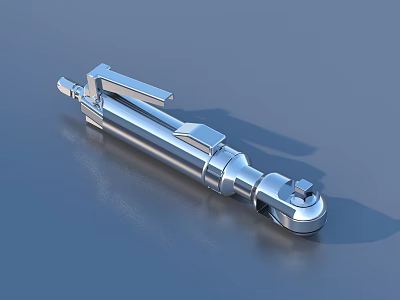 High Quality Silver Metal Ratchet Wrench Hardware Tool With Ergonomic Handle 3d model