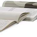 Opened Magazines And Books Display Interior Photo And Text Layout On Open Pages