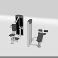 Modern Sports Equipment For Home Gym Upper Body Workout With Metal Frame And Black Seats