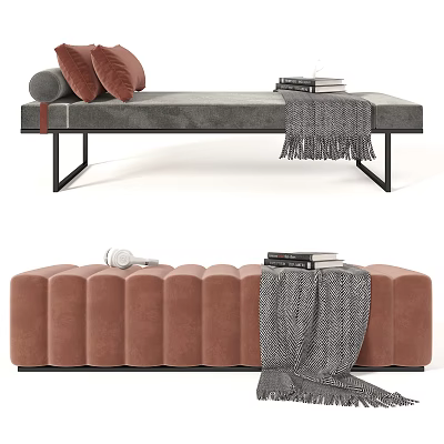 Modern Bed End Stool Bed End Stool Sofa Stool Combination 3d model