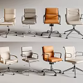 Modern Office Chairs In Various Colors With Armrests Metal Base And Wheels