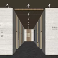Elevator hall 3d model