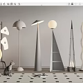 Floor lamp combination 3d model
