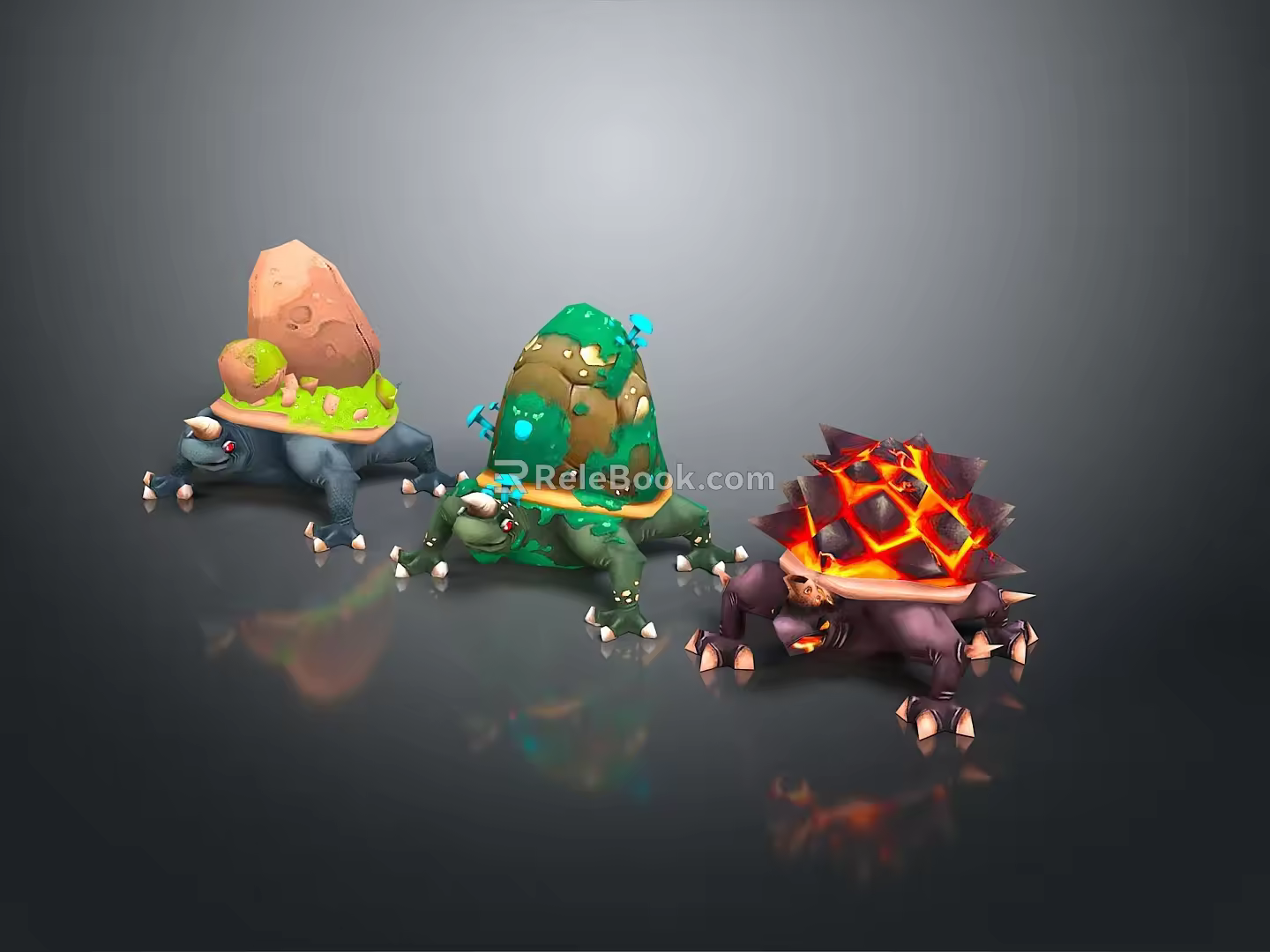 Turtle Cartoon Turtle Snapping Turtle Chickbill Turtle Reptile Cold Blooded Animal Reptile Class 3d model