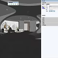 Modern Public Office Space Interior With Open Layout And Ergonomic Workstations 3d model