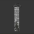 Classic Stone Arched Entrance Gate With Gray Tiled Roof And Solid Construction