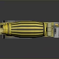 Yellow Black Striped Concrete Mixer Truck With Mixing Drum And Wheels