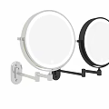 Modern Wall Mounted LED Mirrors With Swivel Arm And Adjustable Lighting Design 3d model