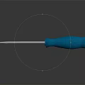Blue Handle Slotted Screwdriver A Reliable Hardware Tool For Home Repairs 3d model
