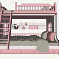 Modern Bed and Bed Simple Bed and Bed 3d model