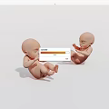 Virtual character baby 3d model