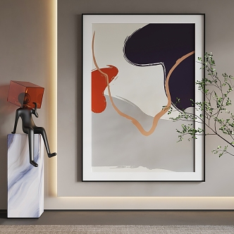 Hanging Painting Abstract Painting 3d model