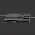 Industrial Equipment With Detailed Metal Mechanical Structure And Pipe Frame Design