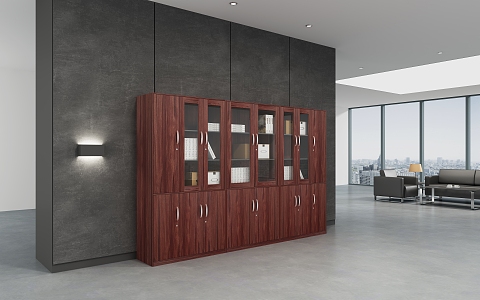 File Cabinet Storage Cabinet Wardrobe Glass Door Display Cabinet Glass Counter Storage Cabinet 3d model