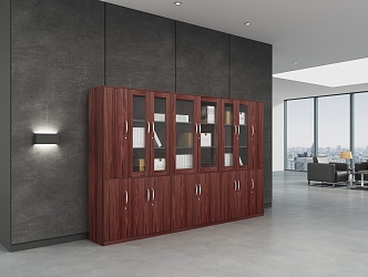 File Cabinet Storage Cabinet Wardrobe Glass Door Display Cabinet Glass Counter Storage Cabinet 3d model