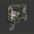 Lakeside Residential Building Surrounded By Trees With Waterfront Deck And Pier