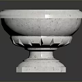 Decorative Stone Planter With Carved Patterns For Indoor Outdoor Green Plants
