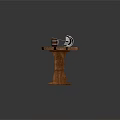 Rustic Wooden Bench With Natural Wood Grain And Sturdy Leg Structure Design