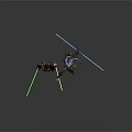 Fantasy Characters Alien with Blue Skin in Brown Robes Holding Green Blue Yellow Glowing Lightsabers