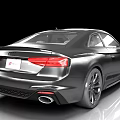 Black Audi Coupe With Sporty Design Sleek Body And Alloy Wheels